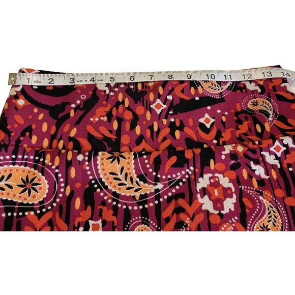 LuLaRoe Pencil Skirt Paisley Women's Size S Black/Pink Polyester Blend - Picture 5 of 7